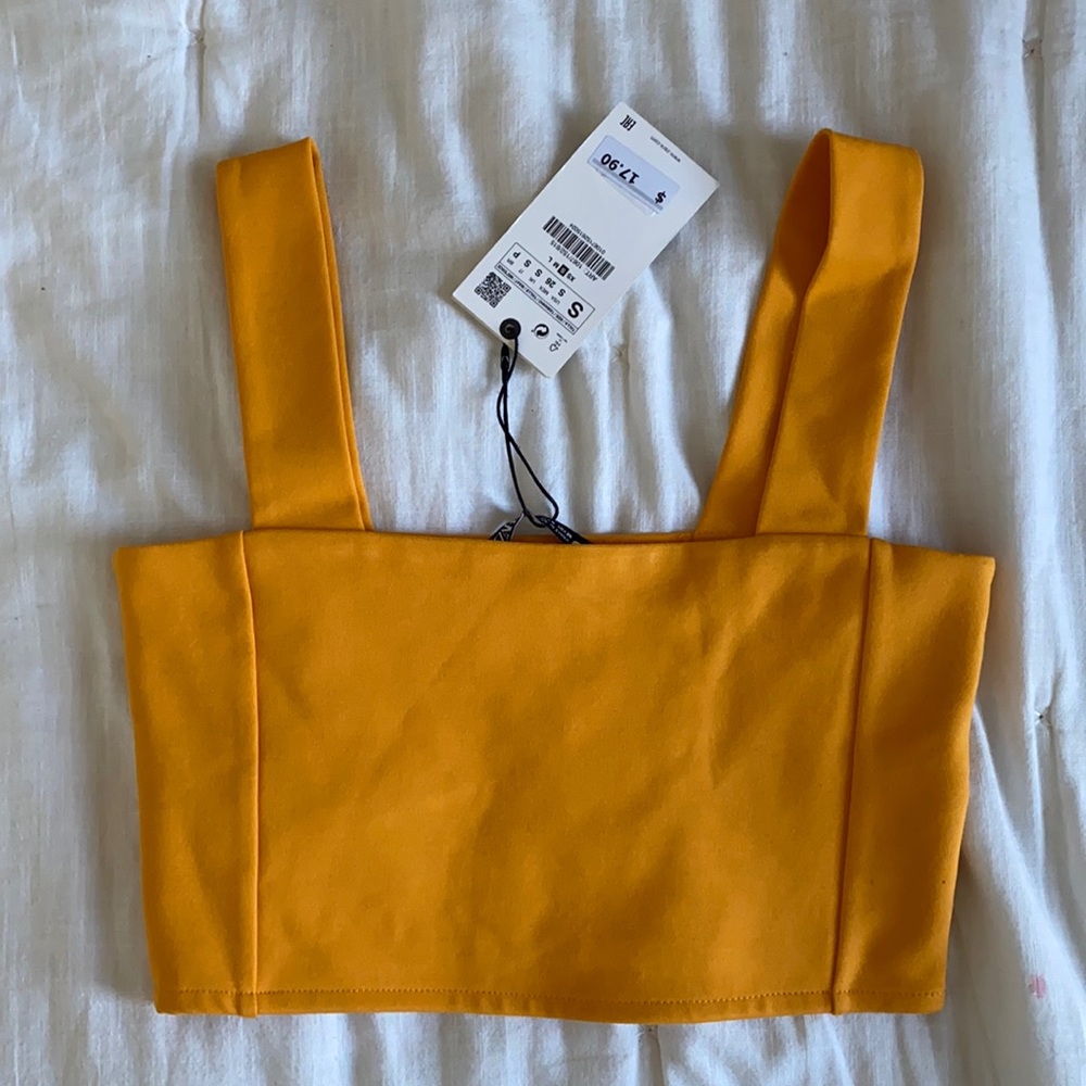Orange Zara Crop